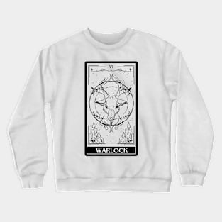 Warlock Tarot Card D&D Nat 20 Dungeons & Dragons T-Shirt Black Crewneck Sweatshirt